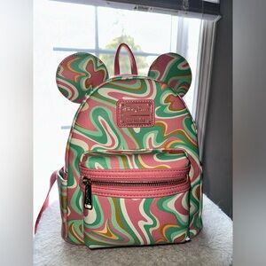 Loungefly Disney Parks Mickey Mouse Swirl Backpack